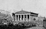 Историческая реконструкция храма Зевса в Олимпии XIX века, художники — Вильгельм Любке, Макс Земрау.